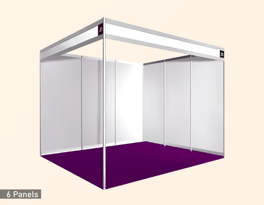 6 Panels Shell Scheme Booth