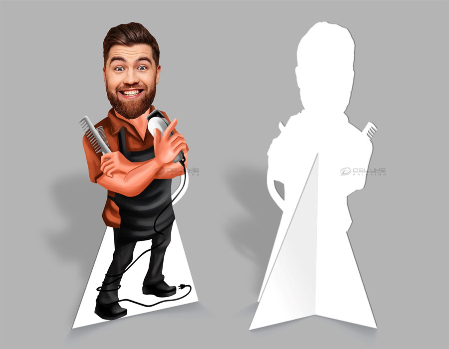 Barber Caricature Cutout Standee Lahore