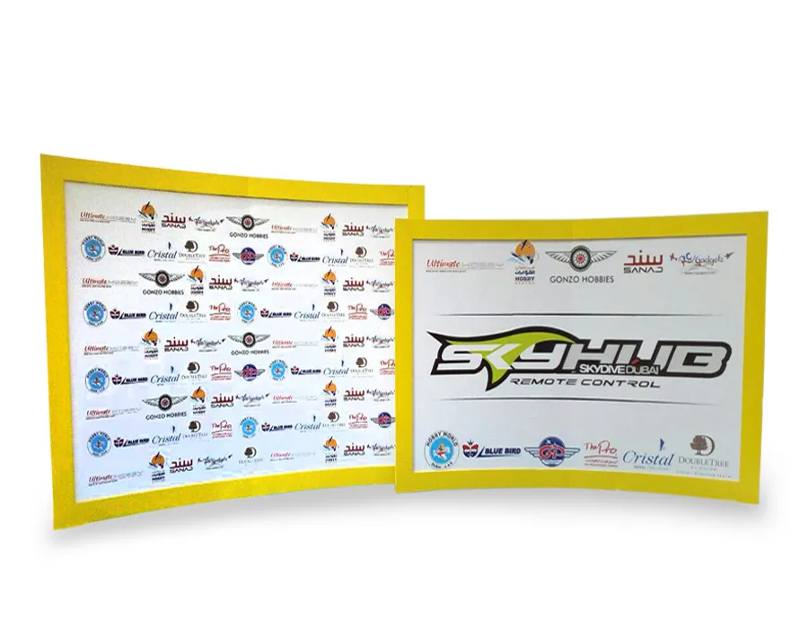 Curved Wooden Backdrop Printing Lahore