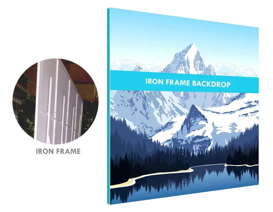 Iron Frame Backdrop Printing Lahore