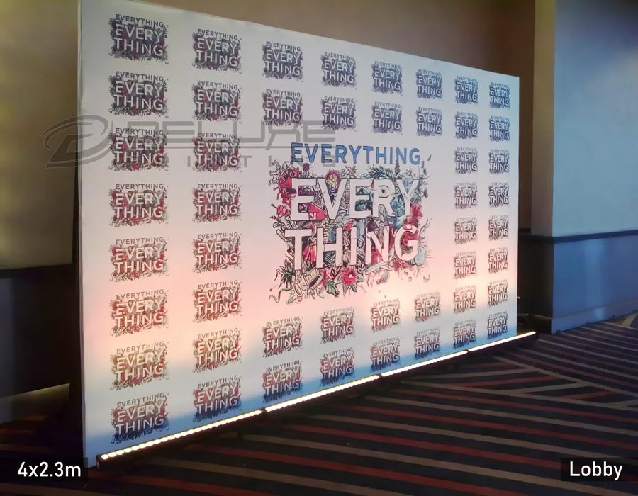 LED Lights Wooden Frame Backdrop Printing Lahore