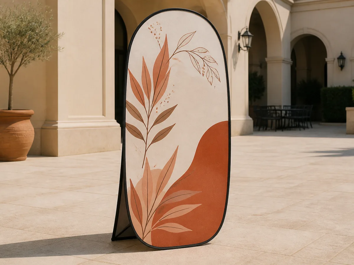 Popout Banner Size chart Lahore