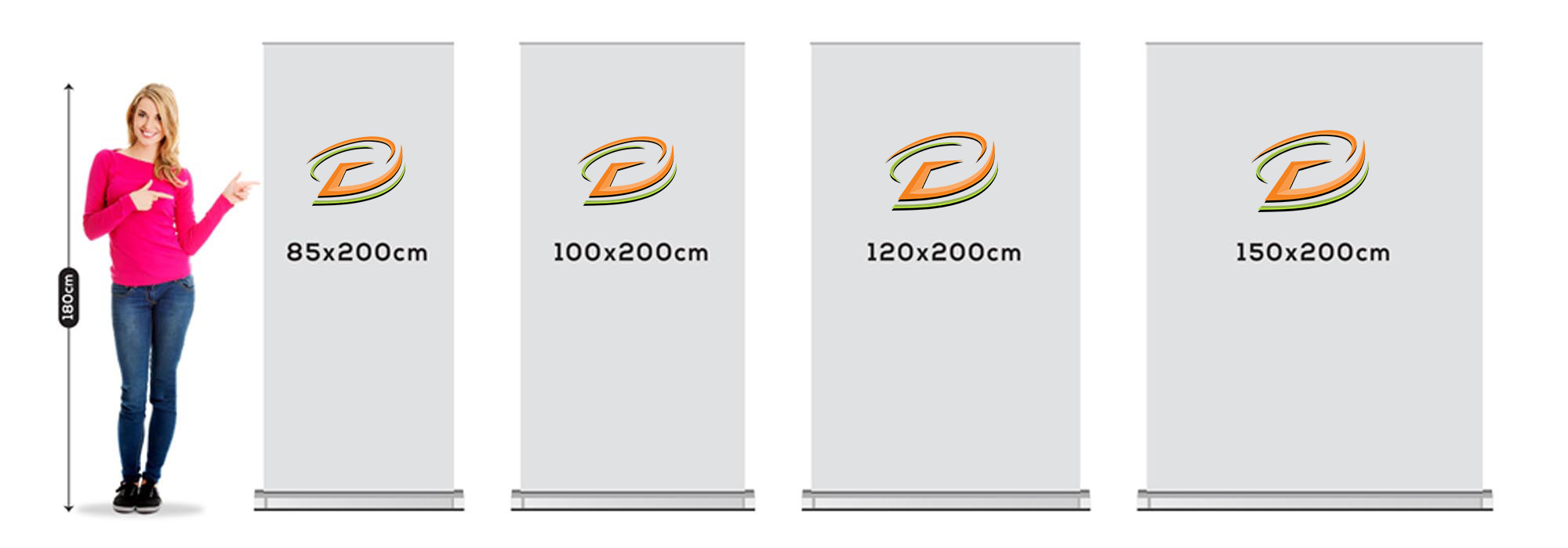 Size Comparison Rollup Banner Lahore