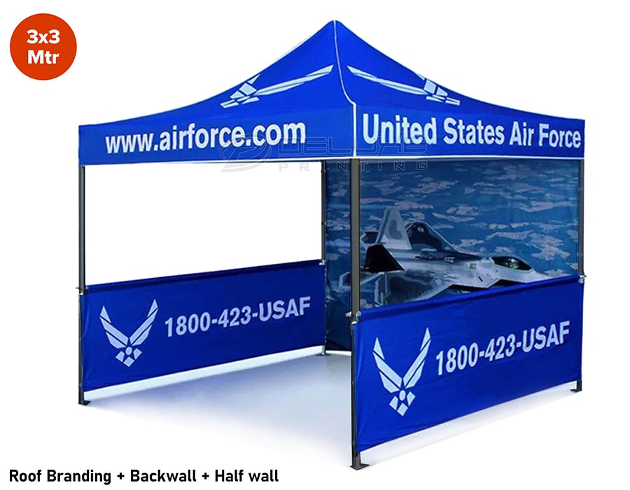 Tent Canopy with Back Wall and Skirting Branding Lahore