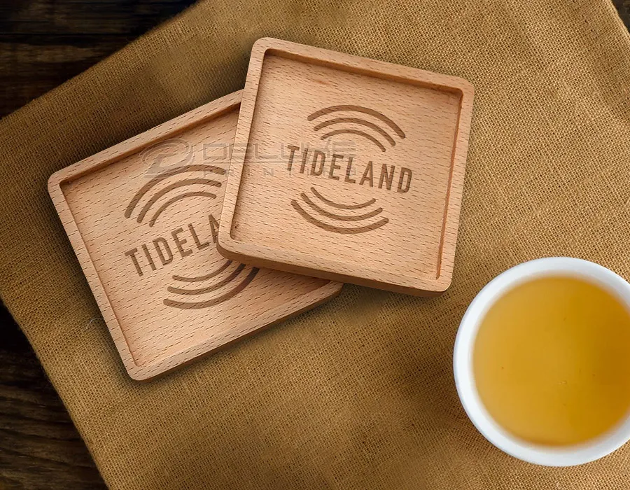 coaster bamboo Printing with company logo Lahore