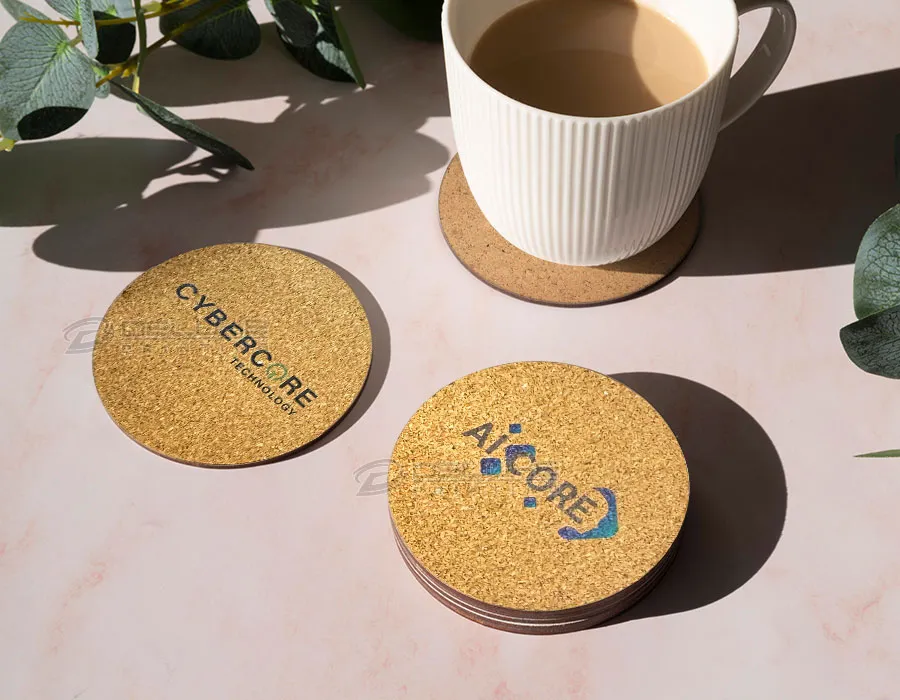 coaster Cork with logo printing Lahore