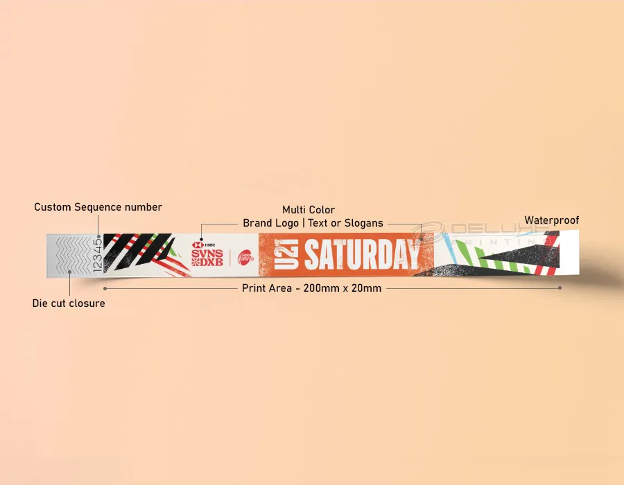 Tyvek Wristbands Printing Lahore
