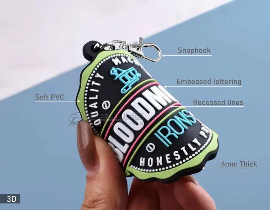 Rubber Keychain - Embossed Lahore