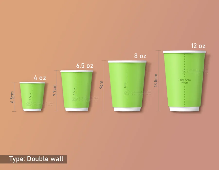 green customized paper cups