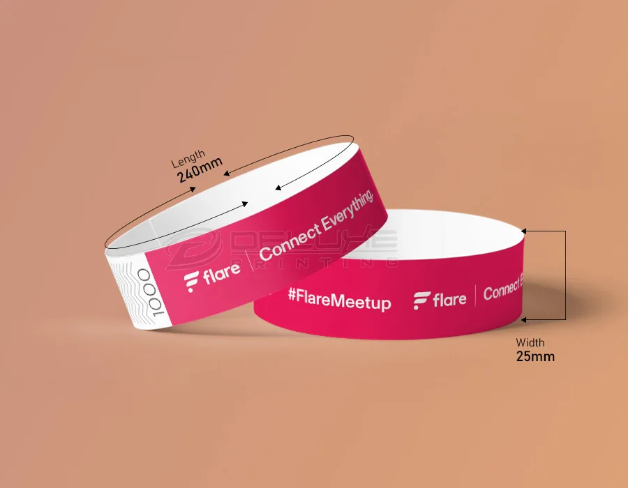 Ready Color Tyvek Wristbands Printing Lahore