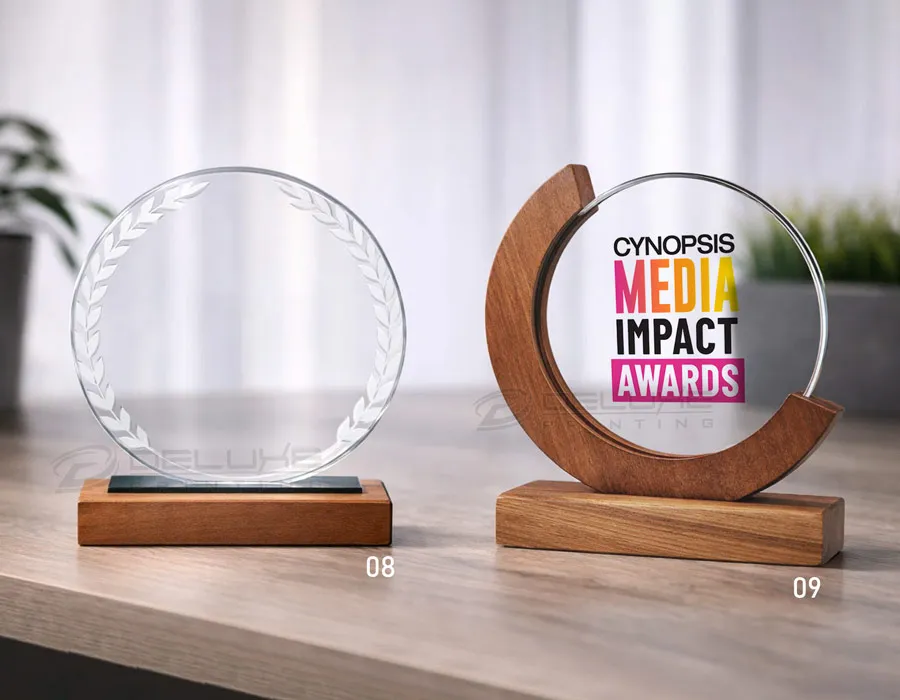 Trophies with Wooden Base Lahore