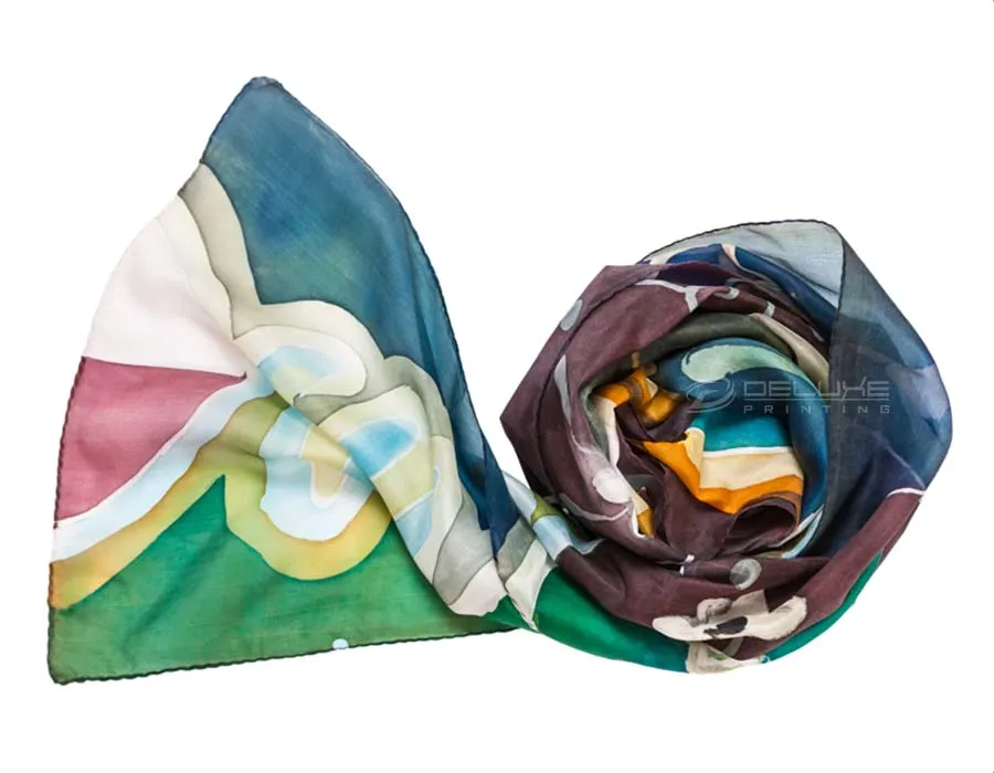 Neck Scarf Crepe Printing Lahore