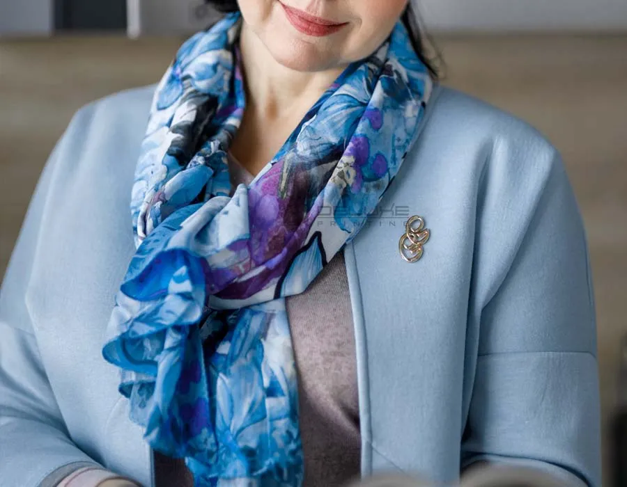 Neck Scarf Georgette Printing Lahore