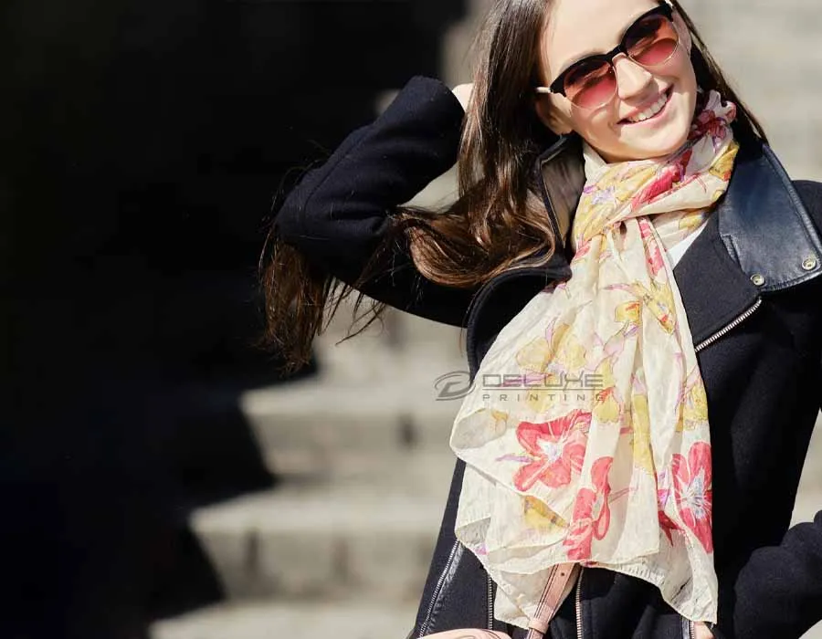 Neck Scarf Paris Chiffon Printing Lahore