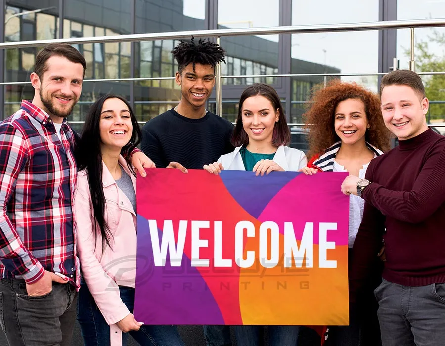 Welcome Hand Held Flags Flags Printing Lahore