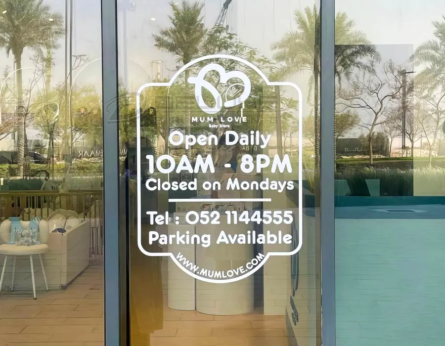 Window Lettering Sticker Lahore