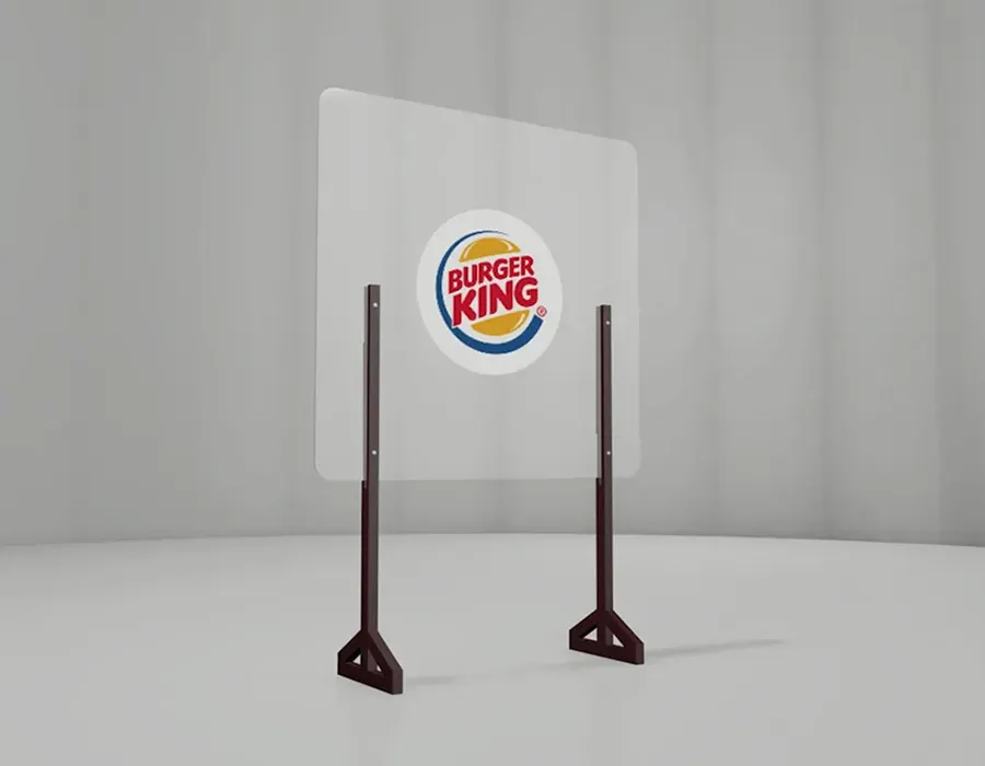 Wooden Base Acrylic Partition Stand Printing Lahore