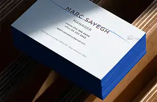 Colored Edge Business Card Lahore