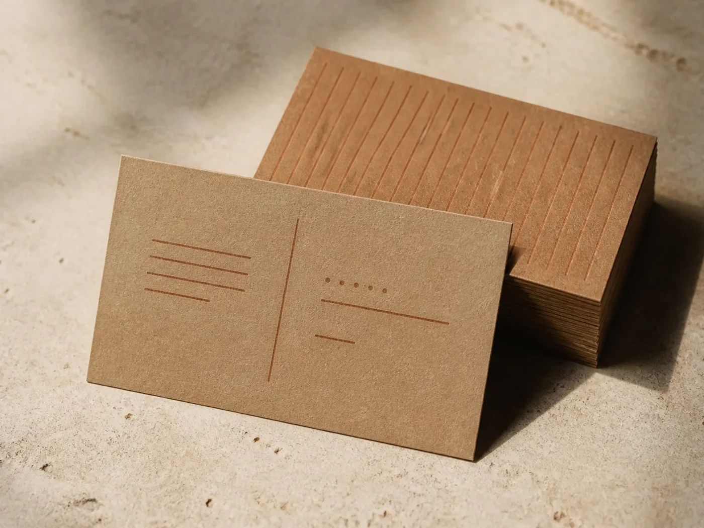 Kraft Business Cards Special White Ink Lahore