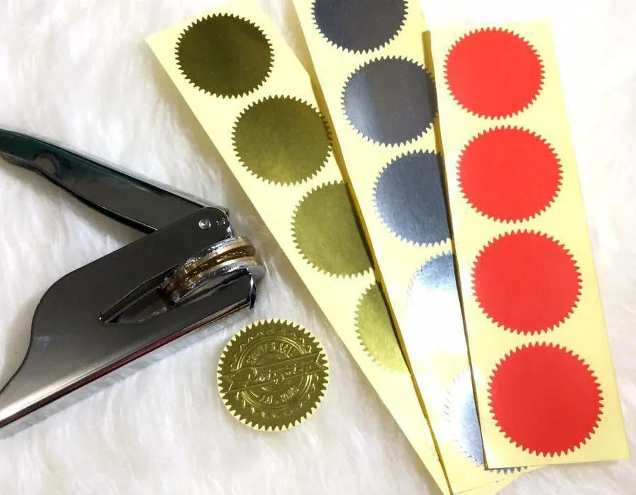 Embossing Seal Stickers Printing Lahore