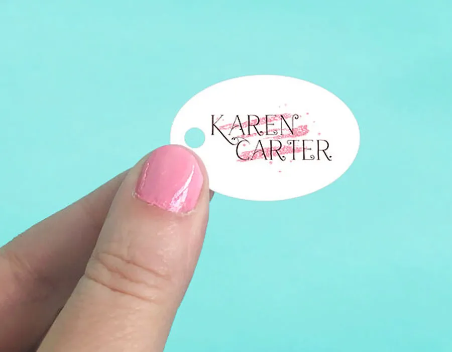 oval hang tag printing Lahore