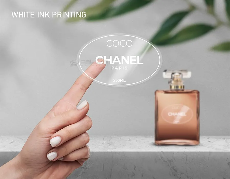 White Ink Clear Stickers Lahore