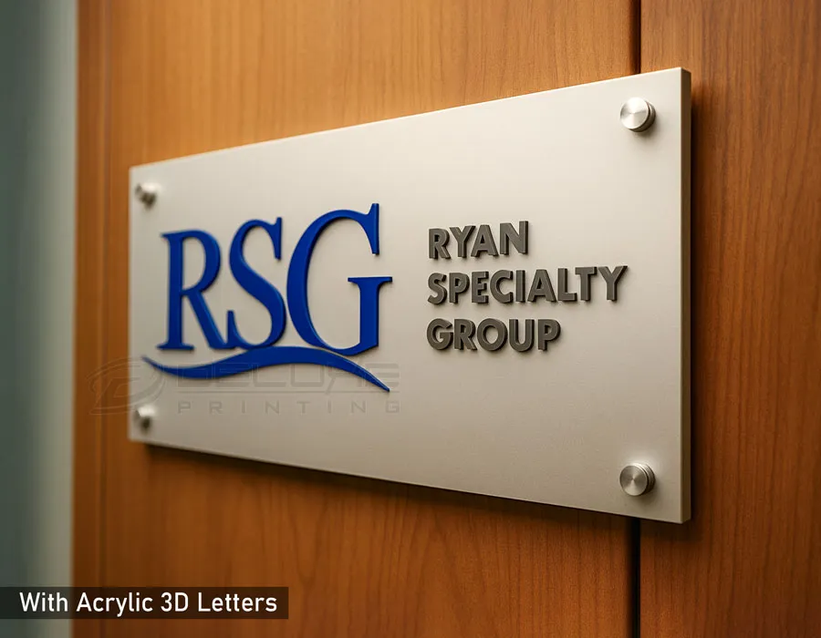 ACP Plate with Acrylic 3D Letters Lahore