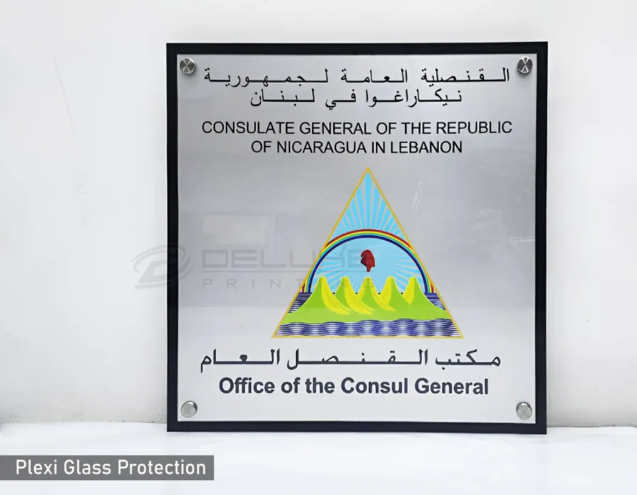 Acrylic + SS Brush Finish Plate Lahore