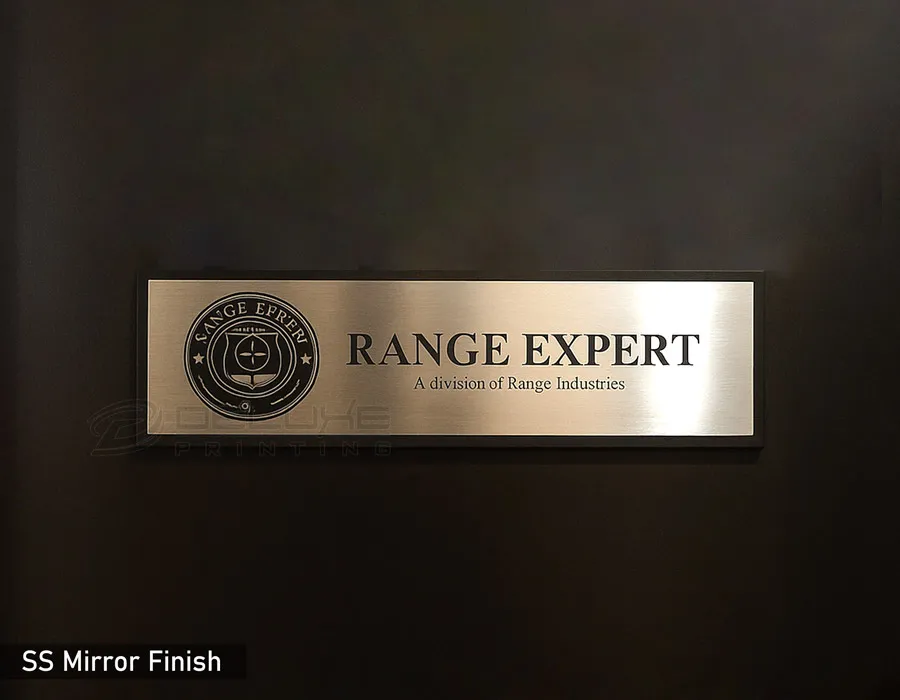 Aluminum Brush Finish with Etching & Coloring letters Lahore