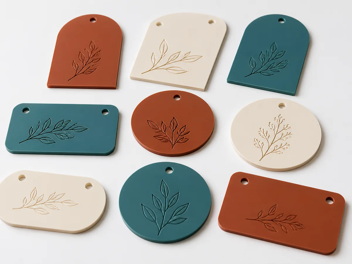 Colored Acrylic with Laser Engraved Labels Lahore