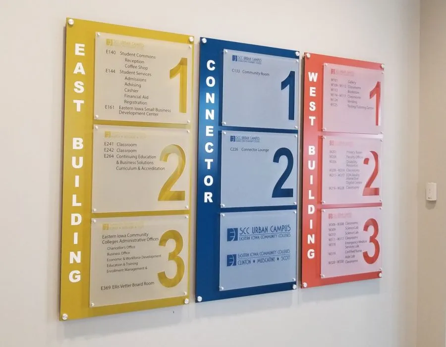 Colored + Clear Acrylic with Reverse Frosted Film Signage Lahore