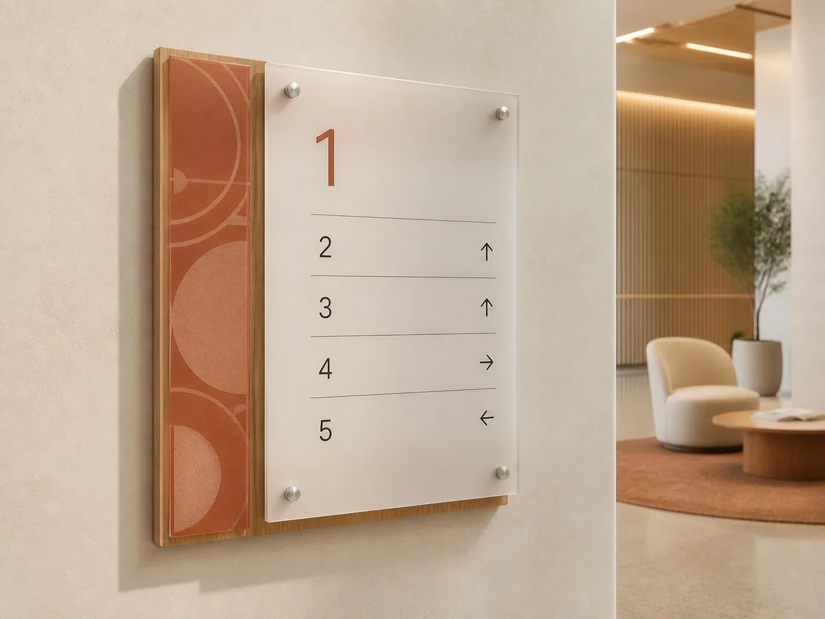Colored + Clear Acrylic with Reverse Frosted Film Signage Lahore