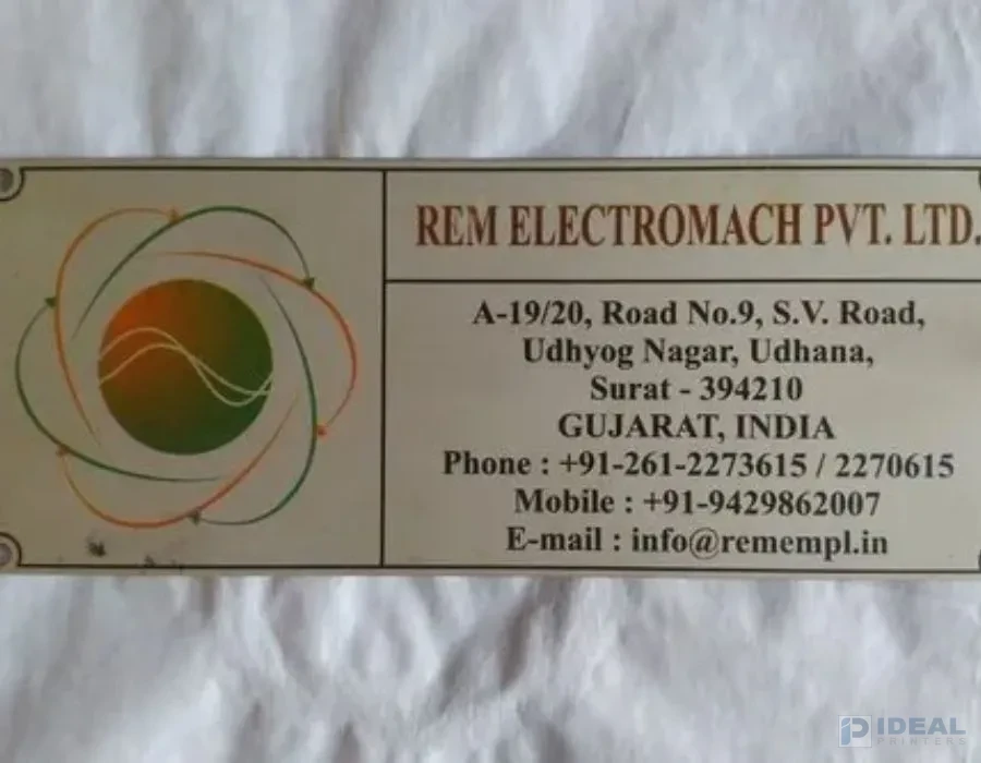 Aluminum Label with UV Direct Printing Lahore