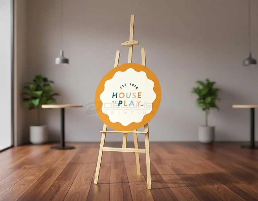 Wooden Stand with Vinyl Cut Letters / Digital Printing Lahore