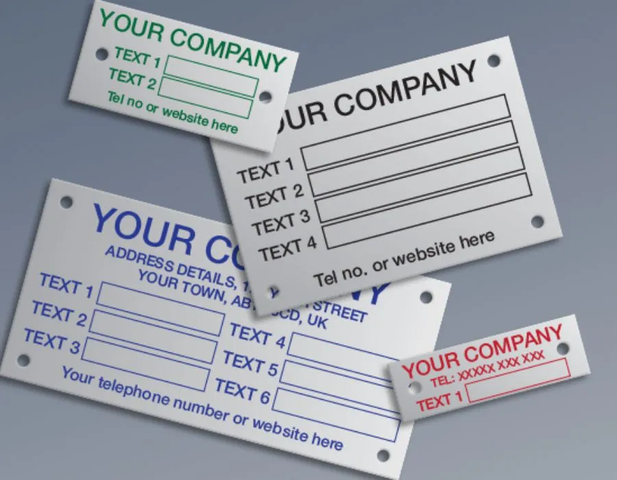 Aluminum Label with Engraving & Coloring Lahore