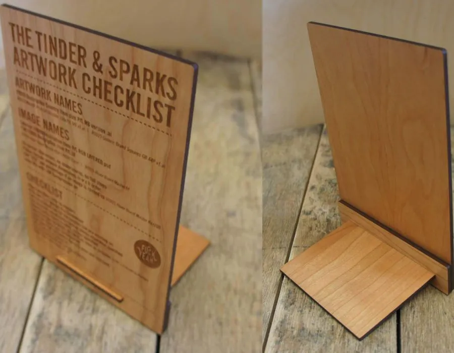 Wooden Sheet Clipping Stand with Engraving Lahore