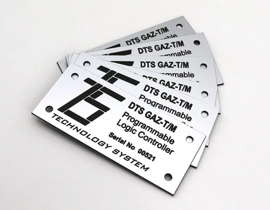 SS Matt Finish Label with Etching & Coloring Lahore