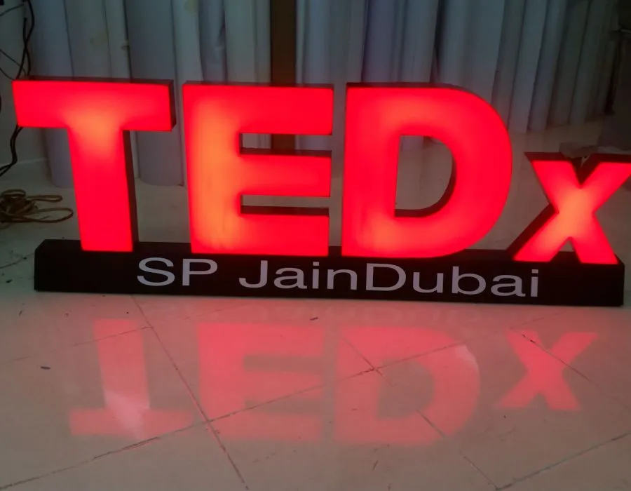 Acrylic with Front Light Letters Lahore