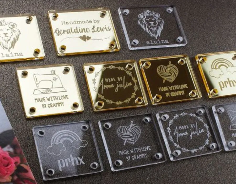 Silver / Gold / Transparent Labels with Engraving Lahore