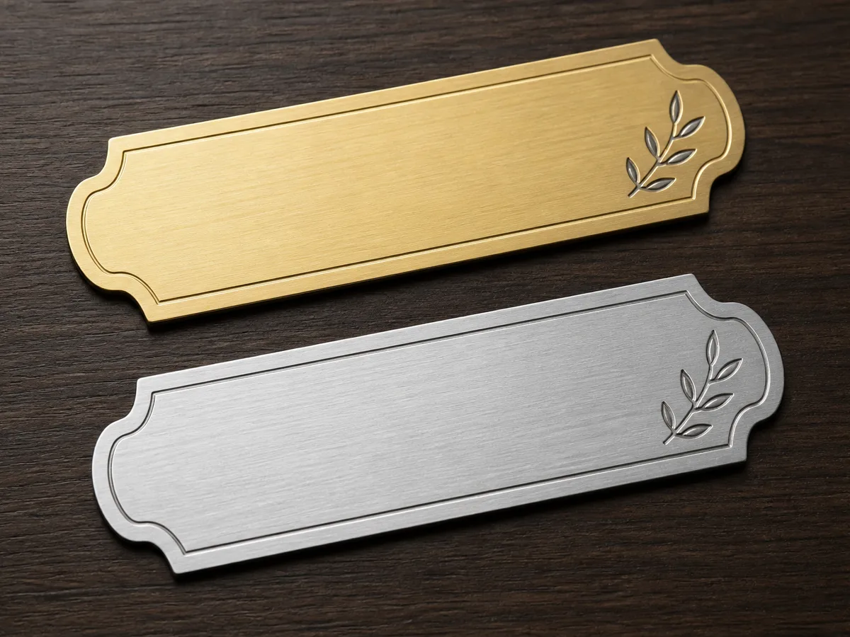 Silver / Gold / Transparent Labels with Engraving Lahore