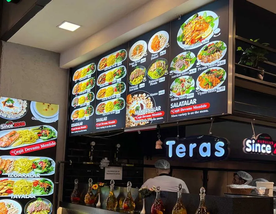 Menu Board Fabric Light Box Lahore