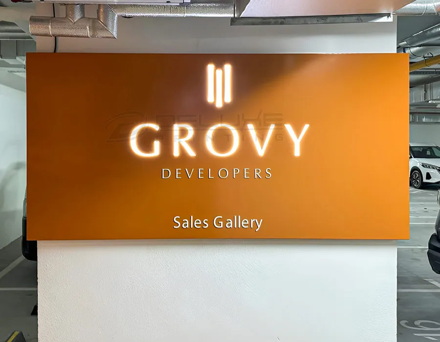 Aluminum Powder Coated Box Sign Board Lahore