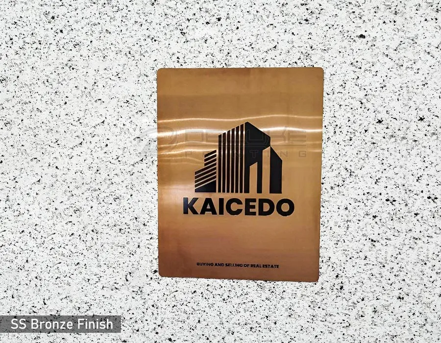 Aluminum Brush Finish with Etching & Coloring letters Lahore