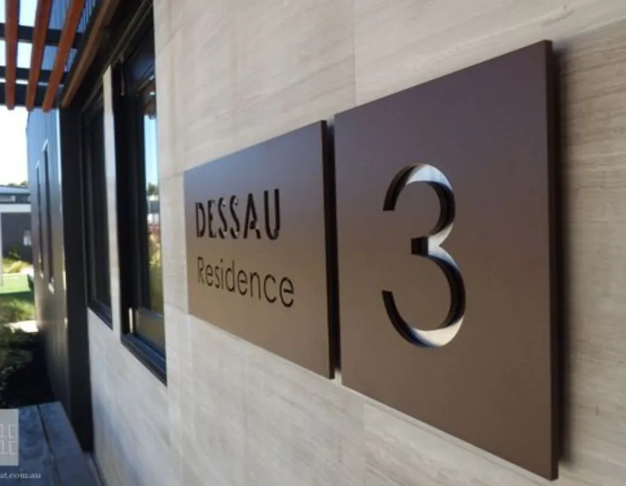 Wooden Plate with Revers Cut Letters Lahore