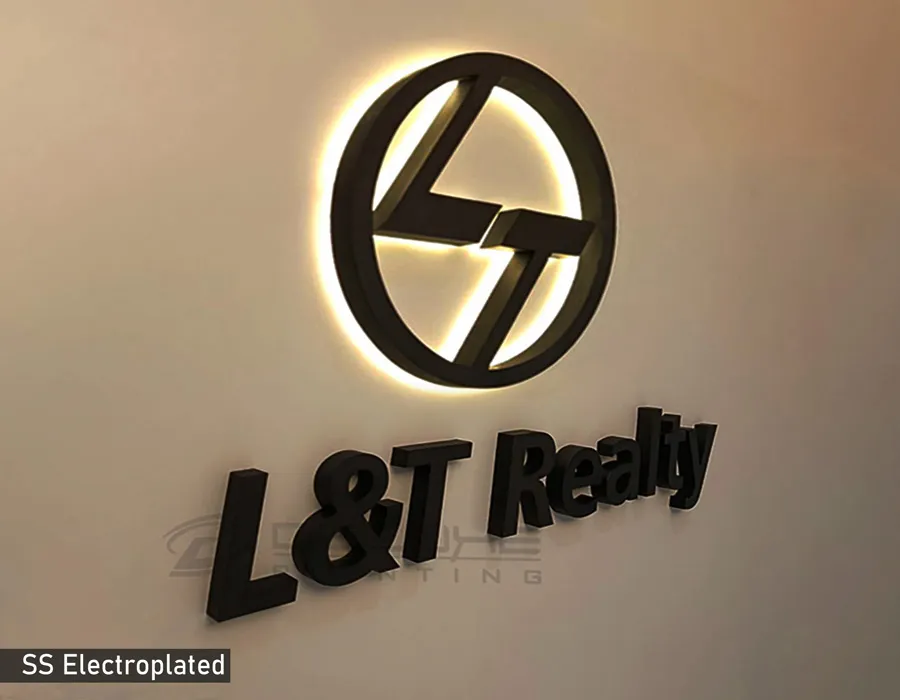 SS Brush Finish Outlit Signage Lahore