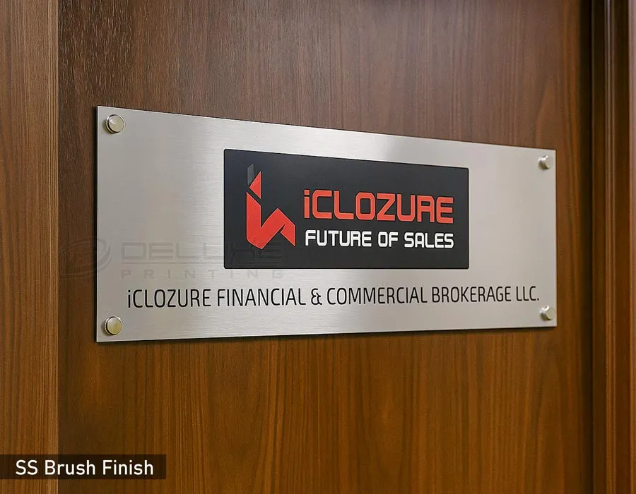 SS Brush Finish Plate with UV Direct Printing Lahore