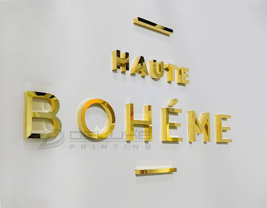 SS Brush Finish Unlit Signage