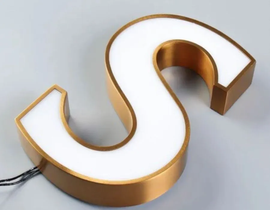 SS Chrome Gold Finish Sign Board Lahore