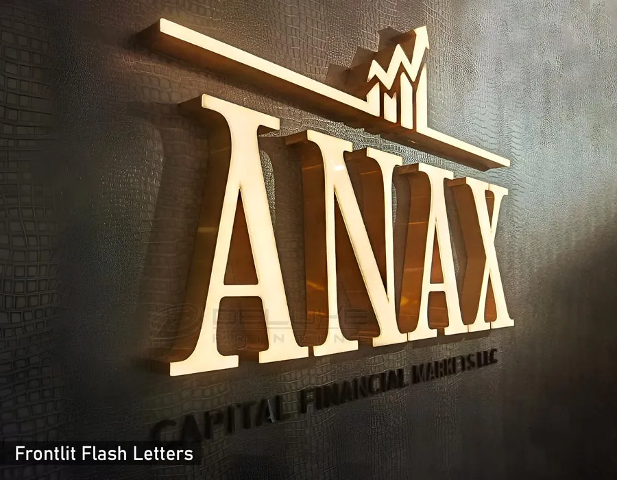 SS Chrome Gold Finish Sign Board Lahore