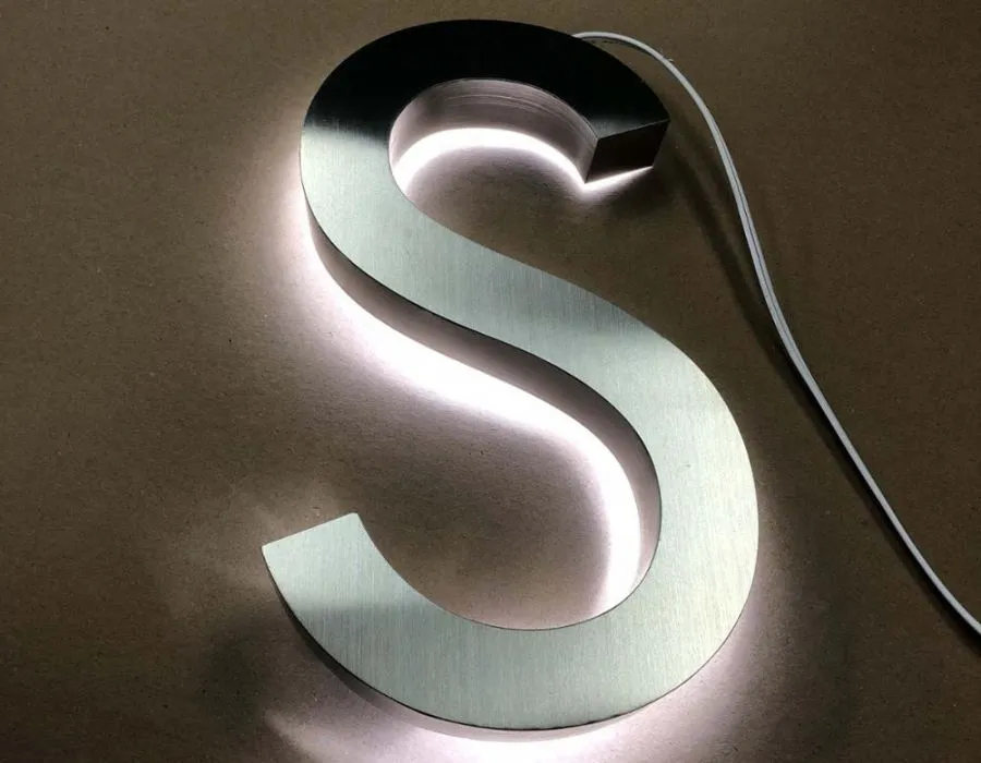 SS Mirror Finish Backlit Signage